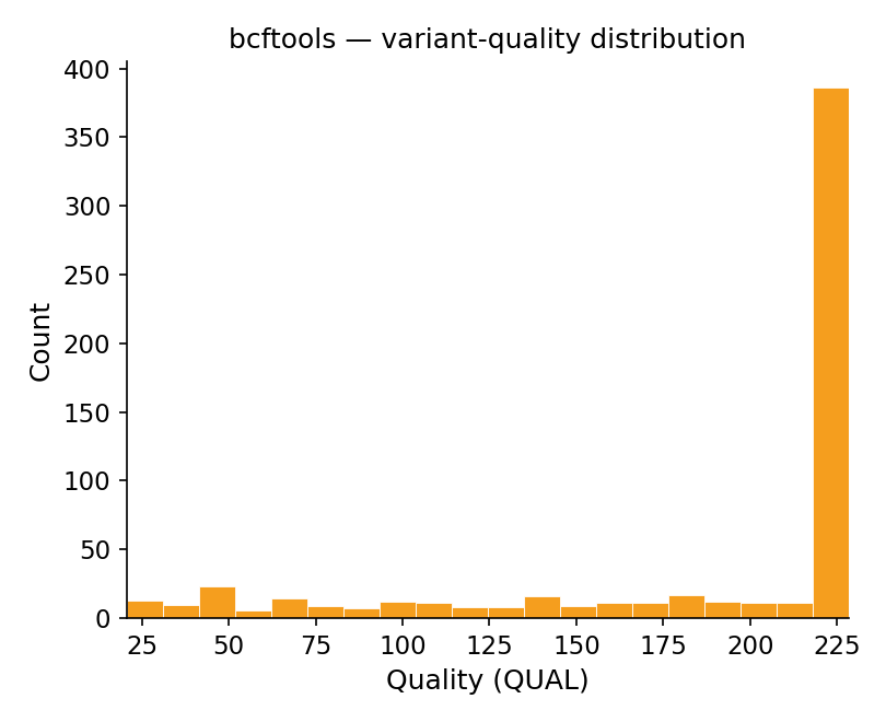 bcftools stats variant-quality distribution